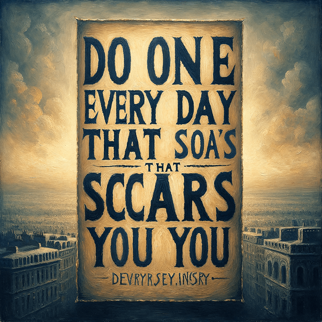 Haz una cosa cada día que te asuste. — Eleanor Roosevelt