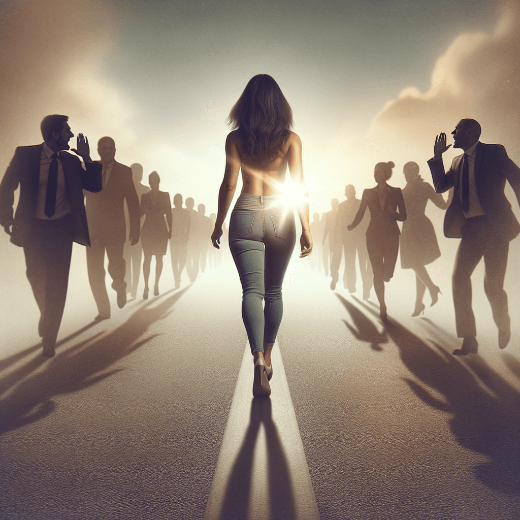 Just keep moving forward and don’t give a damn about what anybody thinks. — Angelina Jolie