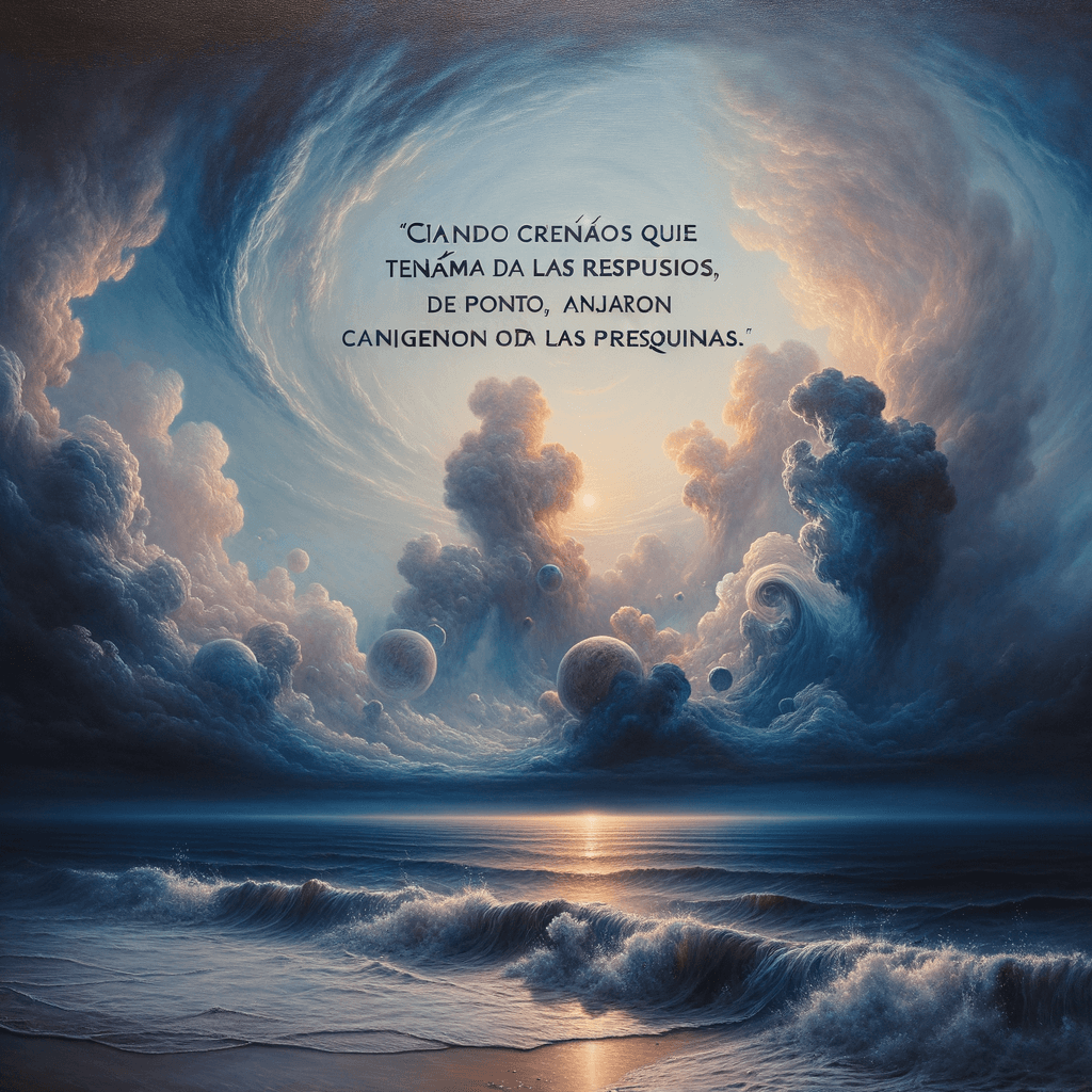 当我们以为掌握了所有答案时,所有问题突然间都变了。 – 马里奥·贝内德蒂