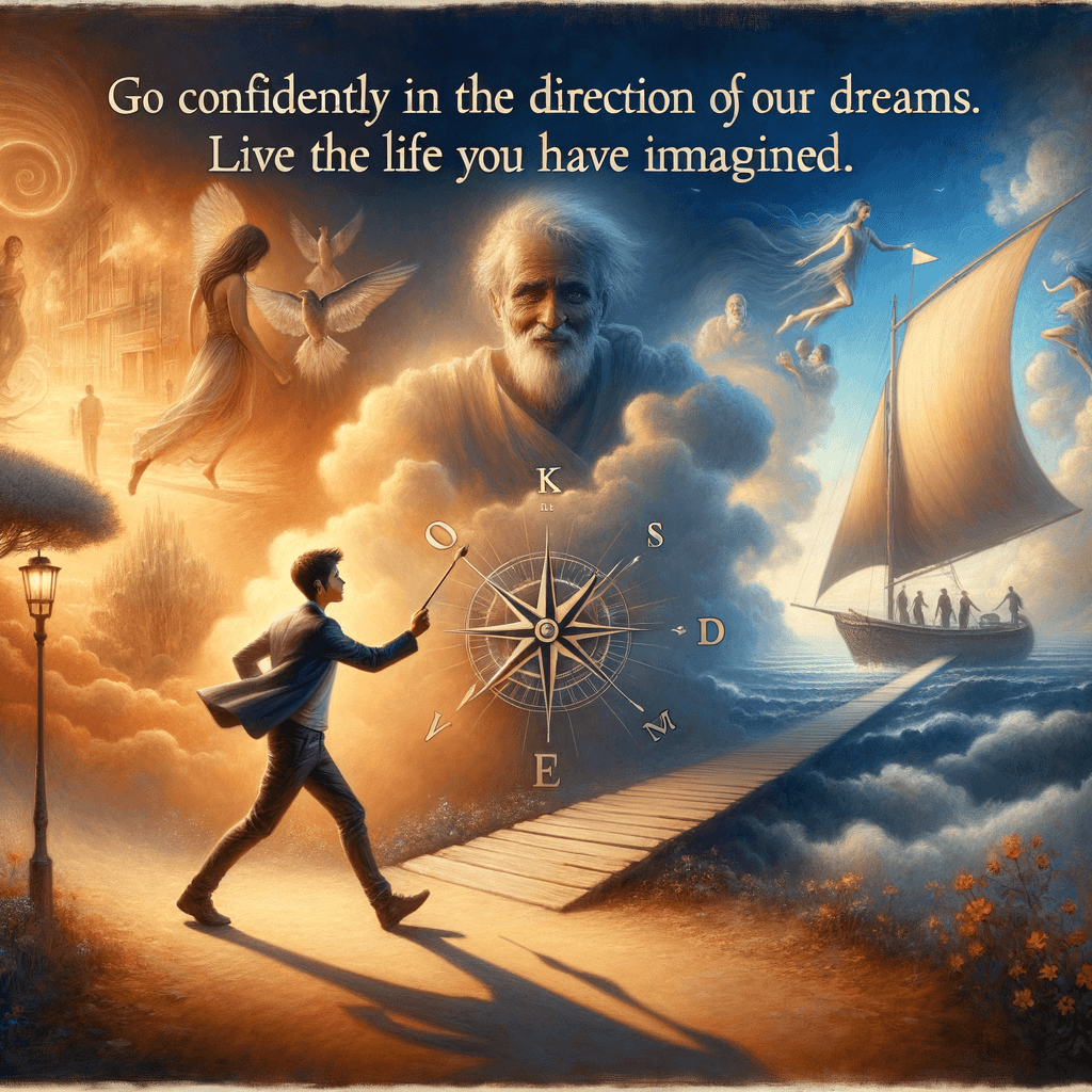 Ve con confianza en la dirección de tus sueños. Vive la vida que has imaginado. — Henry David Thoreau