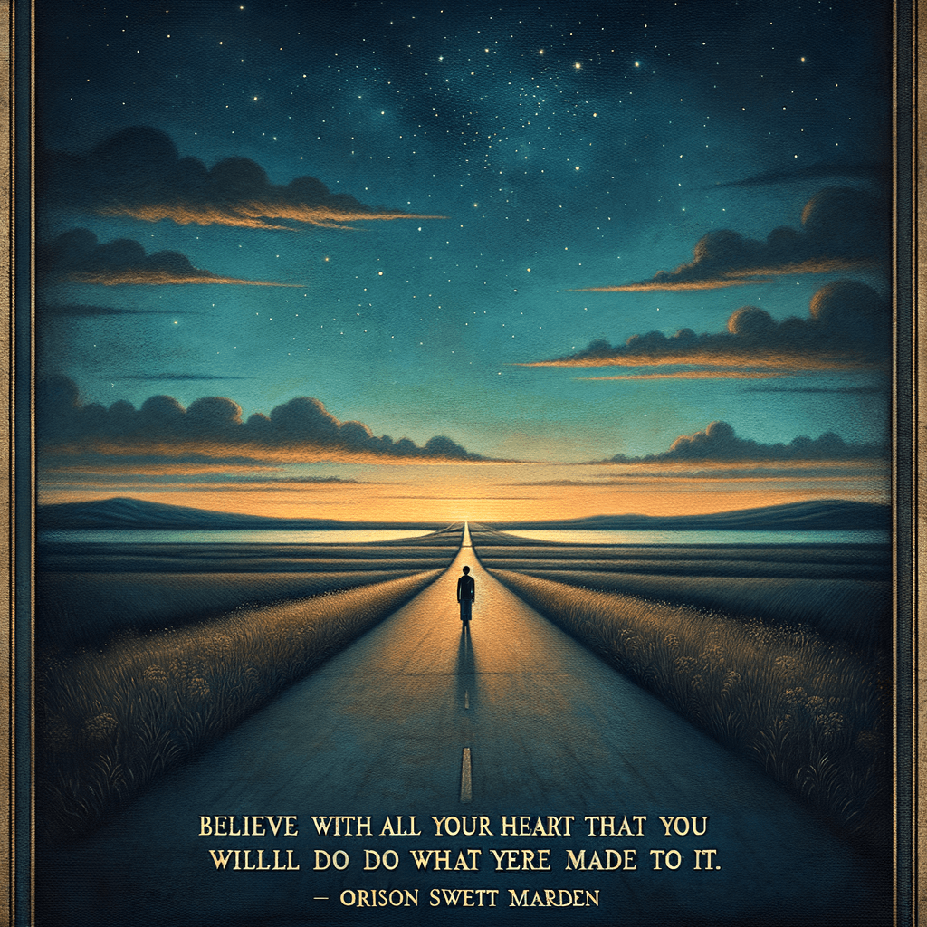 Creé con todo tu corazón que harás lo que fuiste hecho para hacer. — Orison Swett Marden