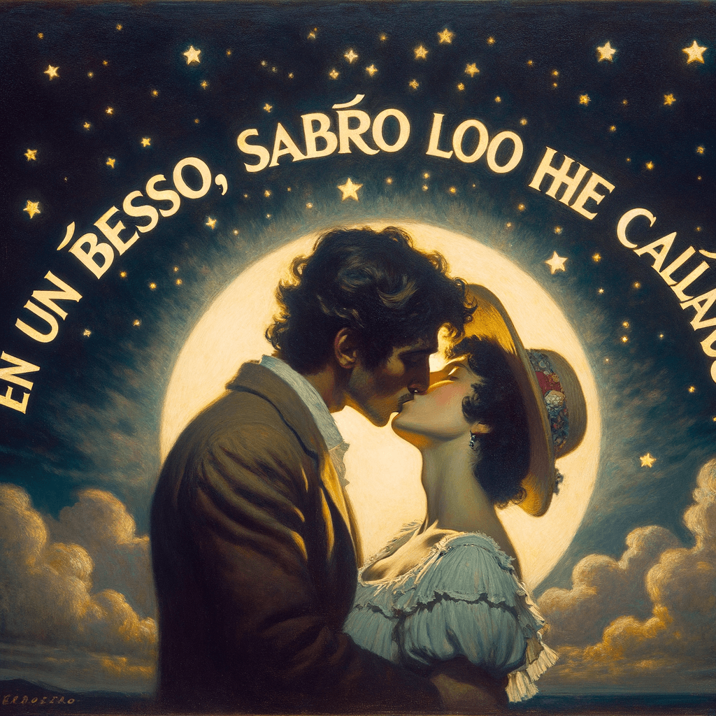 In a kiss, you will know everything I have kept silent.