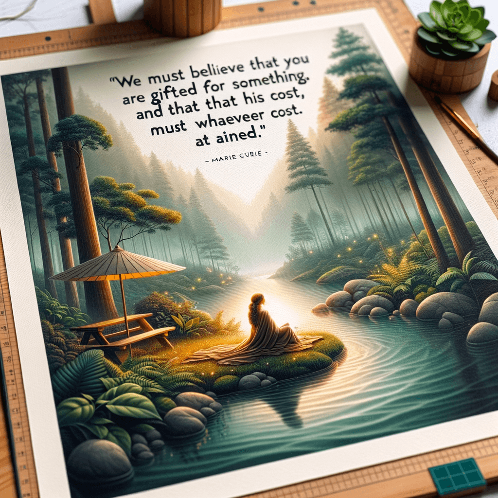 We must believe that we are gifted for something and that this thing, at whatever cost, must be attained. — Marie Curie