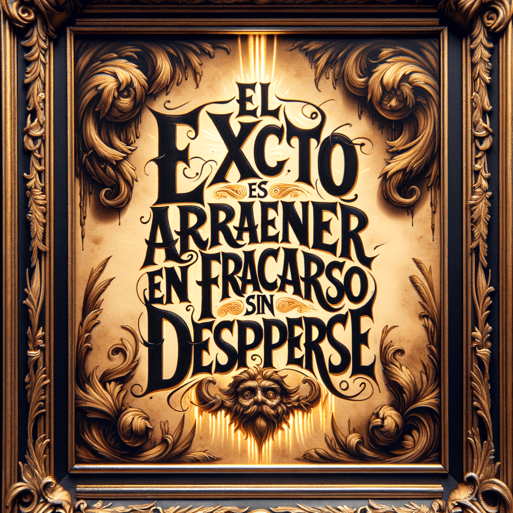 El éxito es aprender a ir de fracaso en fracaso sin desesperarse.