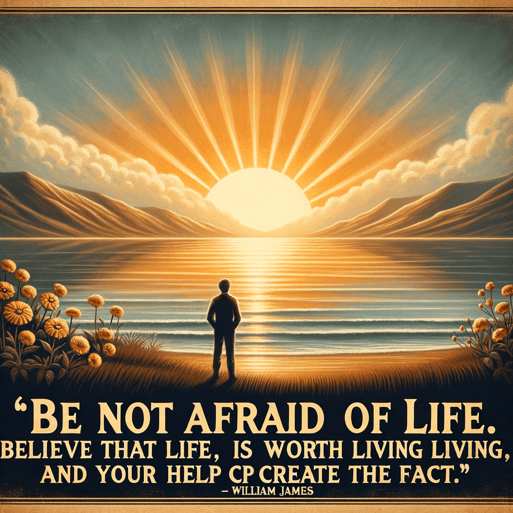 No temas a la vida. Cree que la vida vale la pena vivirla, y tu creencia ayudará a crear ese hecho. — William James