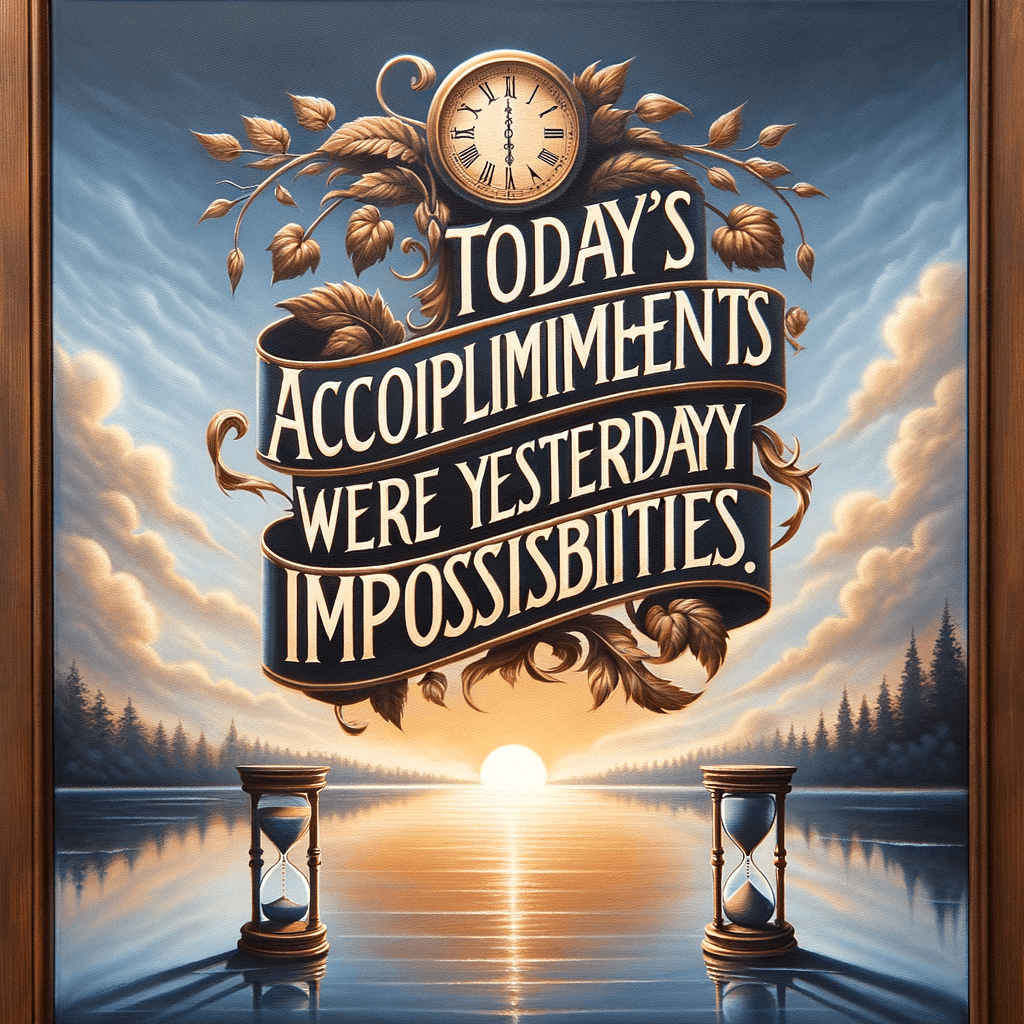 Los logros de hoy fueron las imposibilidades de ayer. — Robert H. Schuller, Estados Unidos.