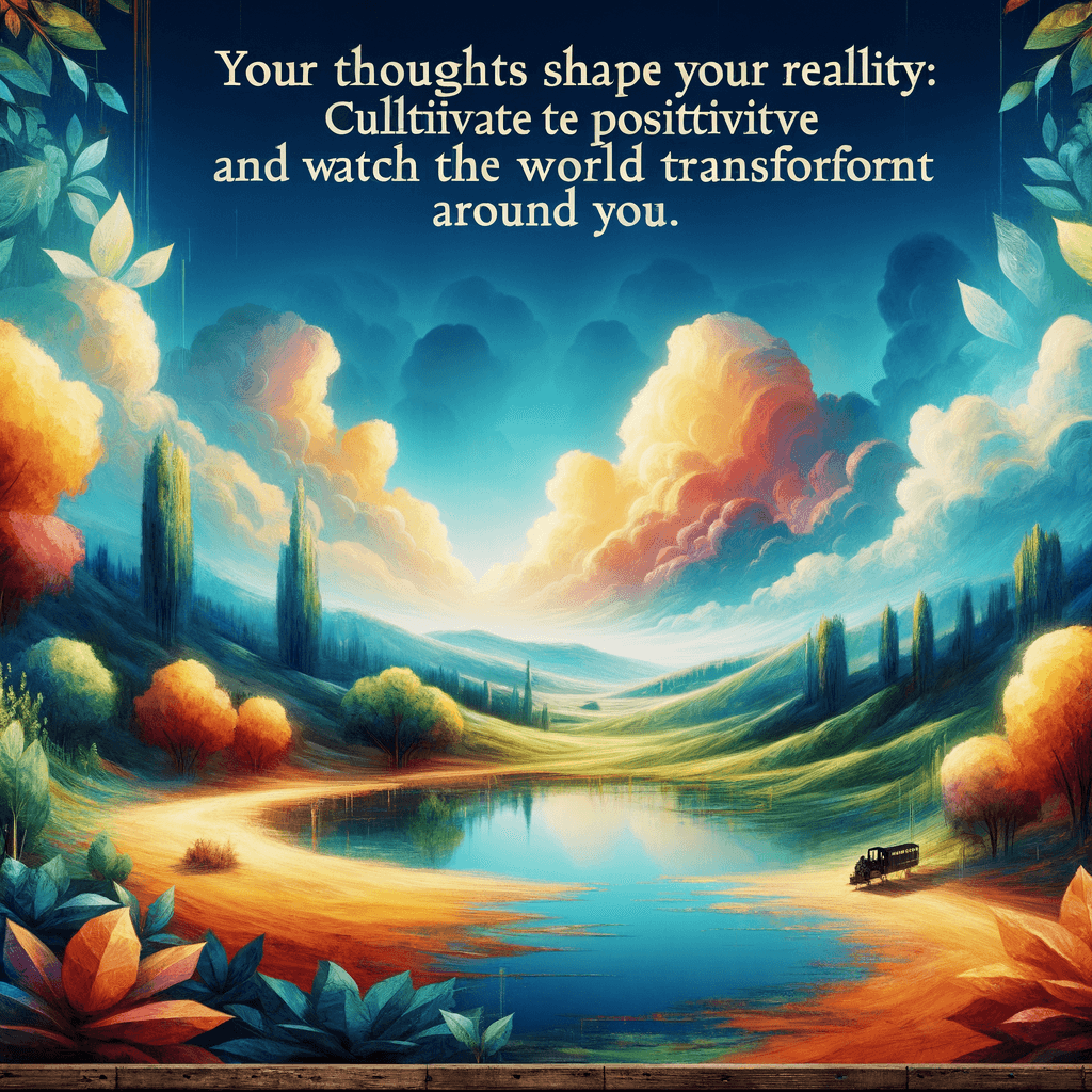 Your thoughts shape your reality; cultivate positivity and watch the world transform around you. — Unknown.