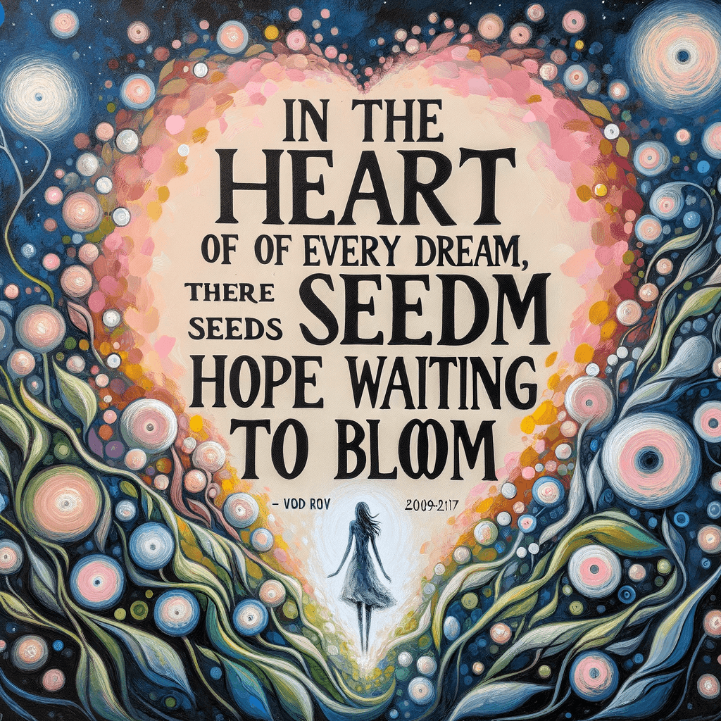En el corazón de cada sueño, hay semillas de esperanza esperando florecer.