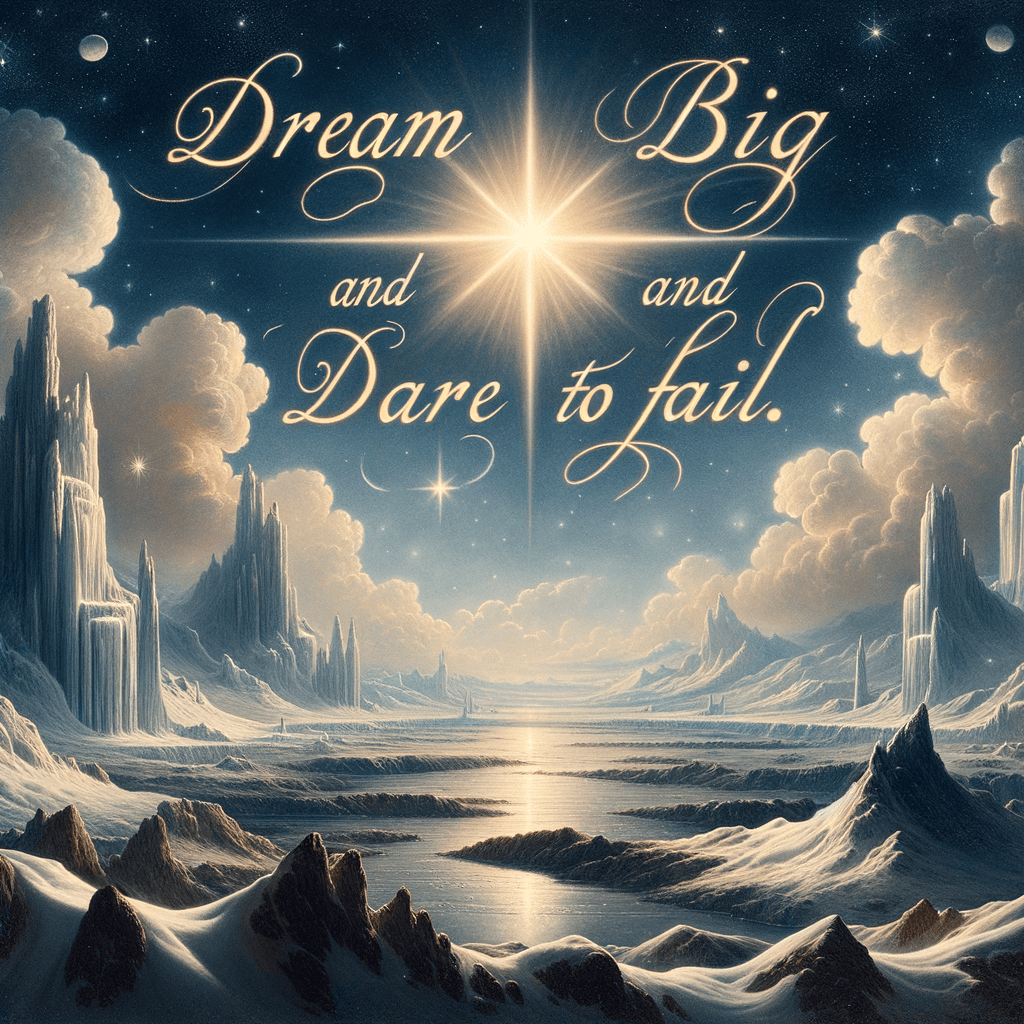 Sueña en grande y atrévete a fallar. – Norman Vaughan