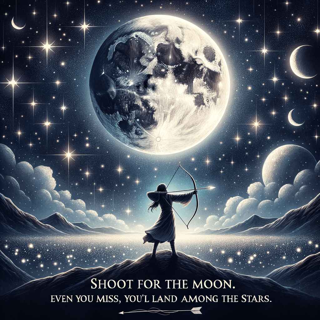 Apunta a la luna. Incluso si fallas, aterrizarás entre las estrellas. - Les Brown