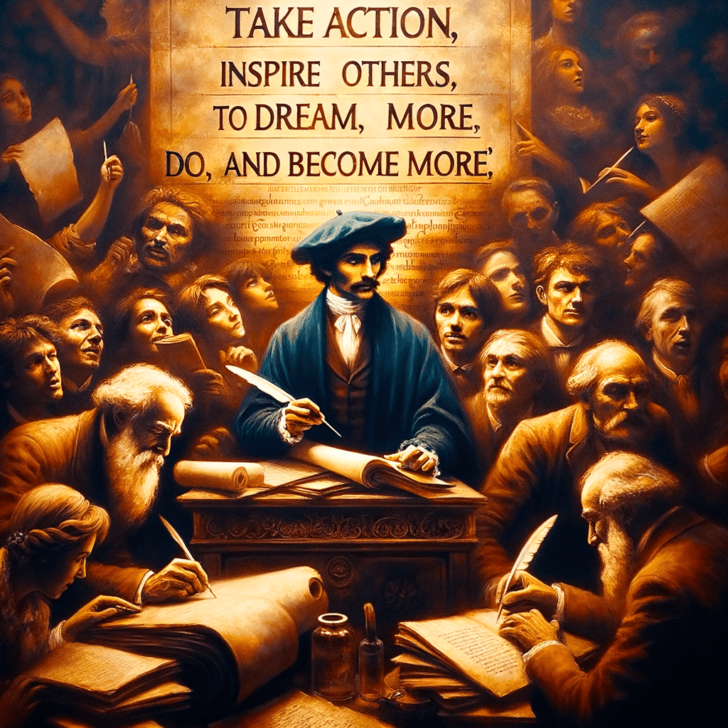 Take action; inspire others to dream more, learn more, do more, and become more. — John Quincy Adams