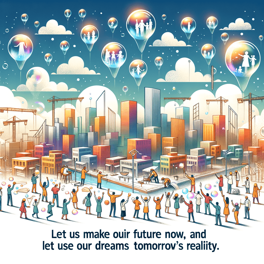 Hagamos nuestro futuro ahora, y hagamos que nuestros sueños sean la realidad de mañana. — Malala Yousafzai