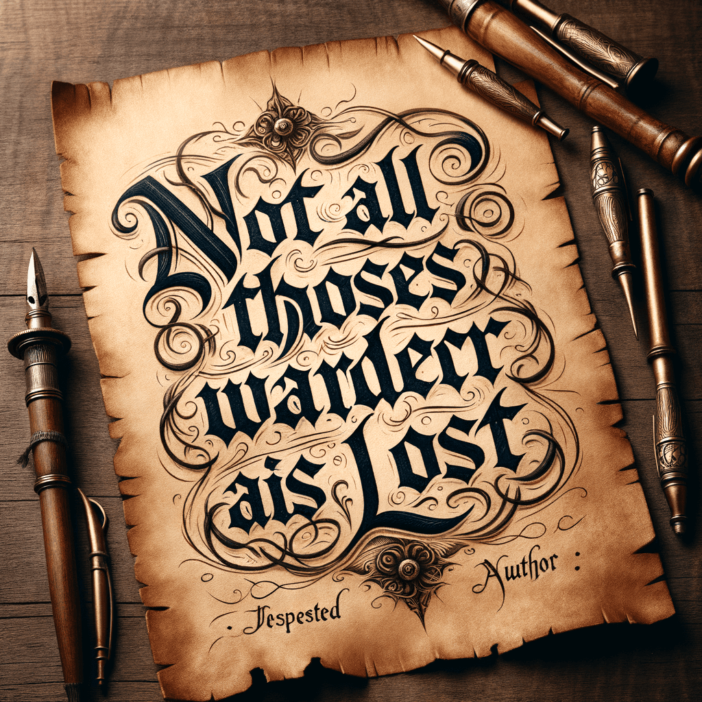 No todos los que deambulan están perdidos. - J.R.R. Tolkien