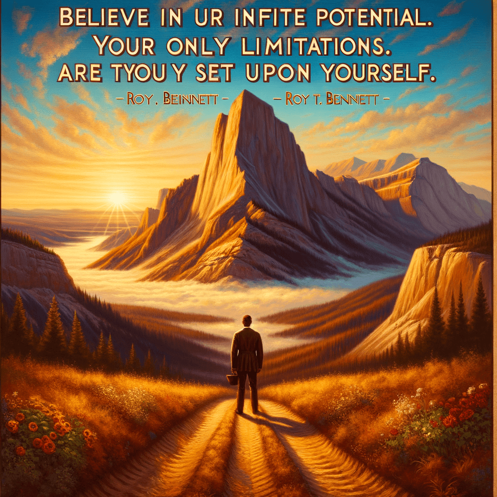 Creé en tu potencial infinito. Tus únicas limitaciones son aquellas que tú mismo te impones. — Roy T. Bennett
