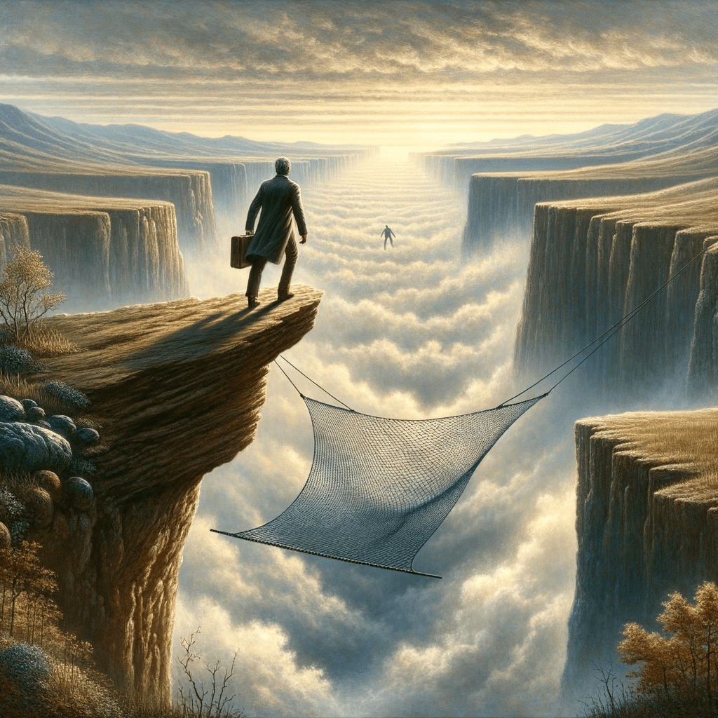 Leap, and the net will appear. — John Burroughs