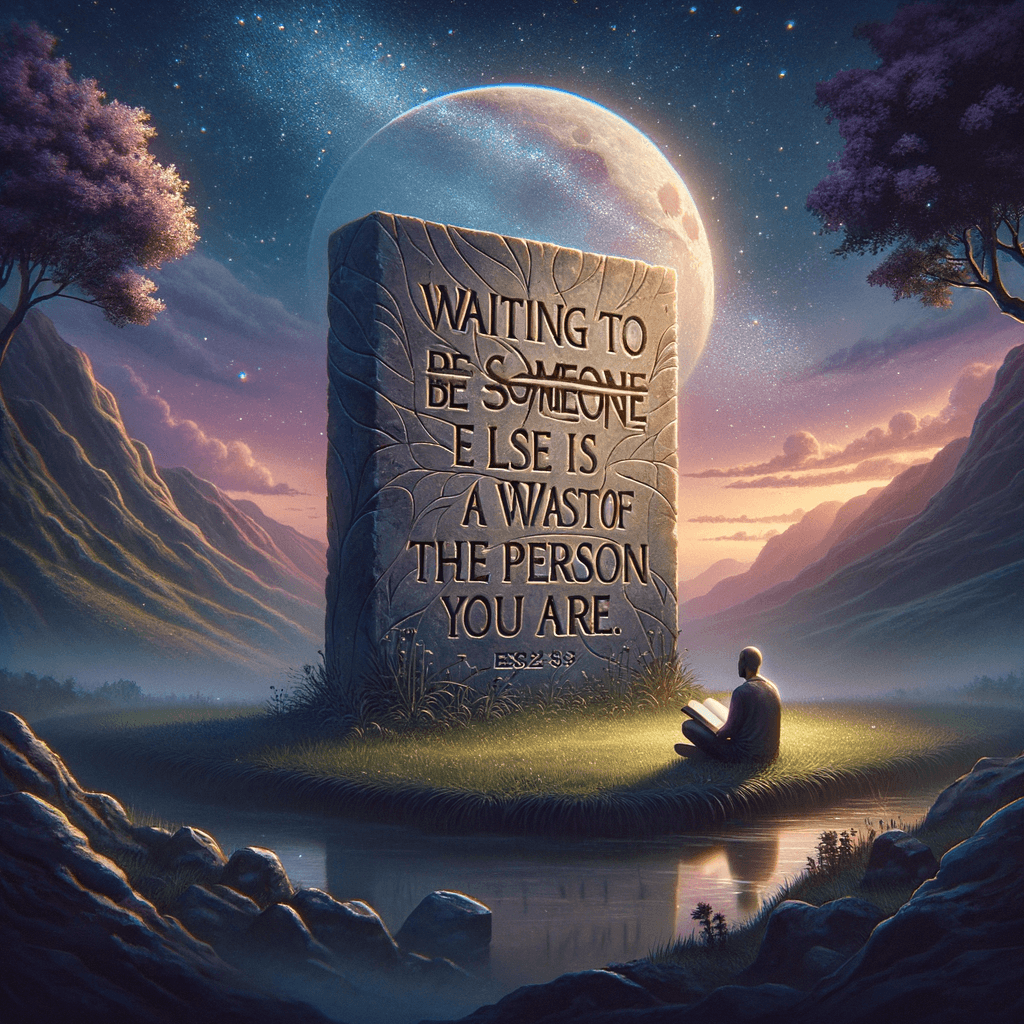 Esperar ser otra persona es un desperdicio de la persona que eres. — Kurt Cobain
