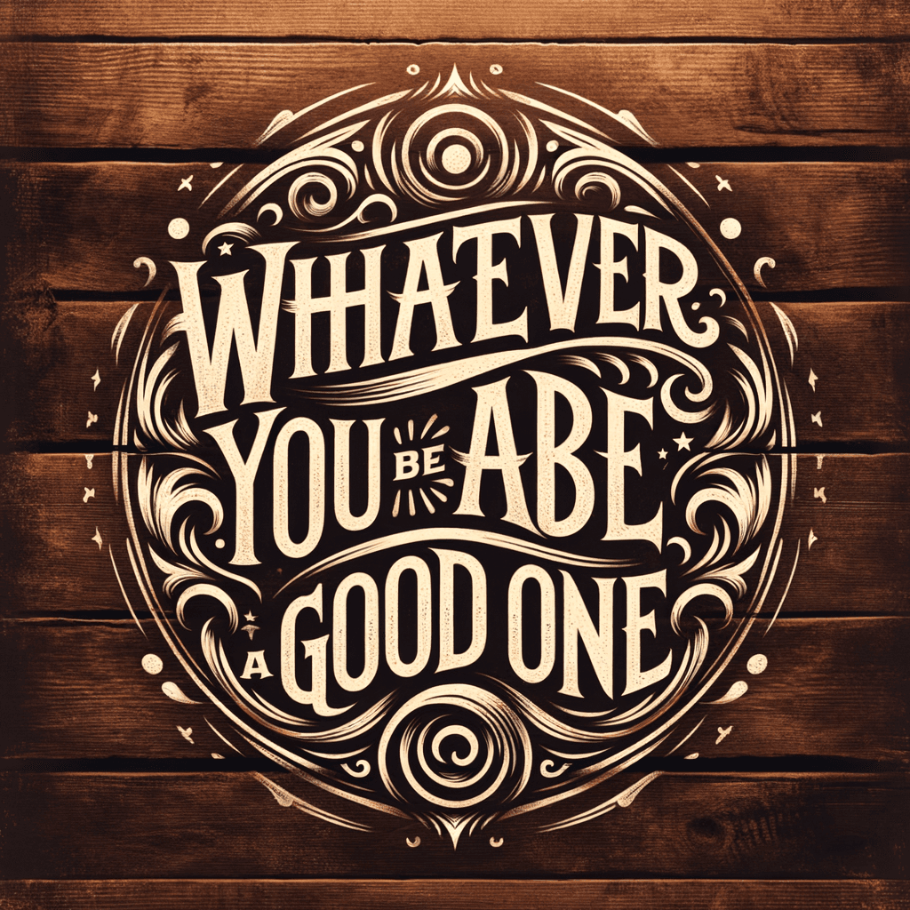 Sea lo que seas, sé uno bueno. — Abraham Lincoln