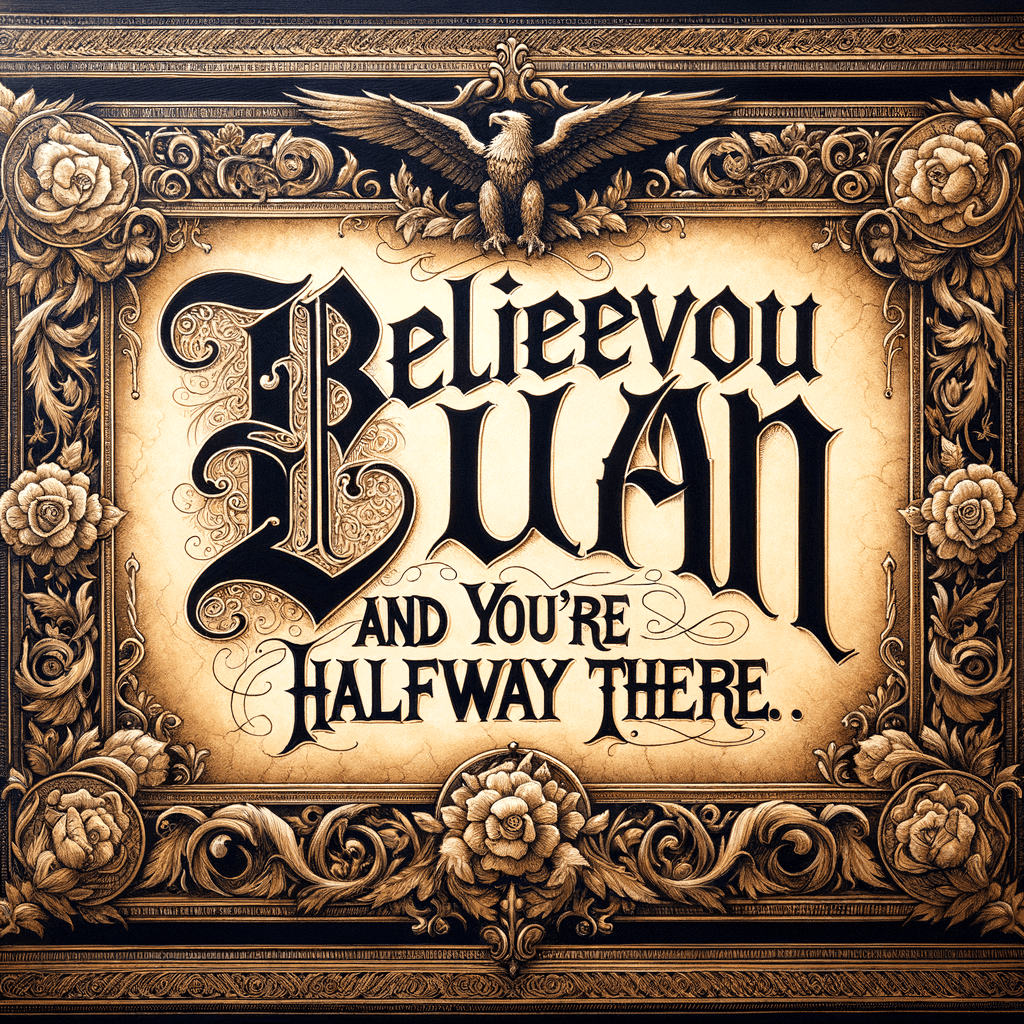 Cree que puedes y ya estarás a medio camino. – Theodore Roosevelt