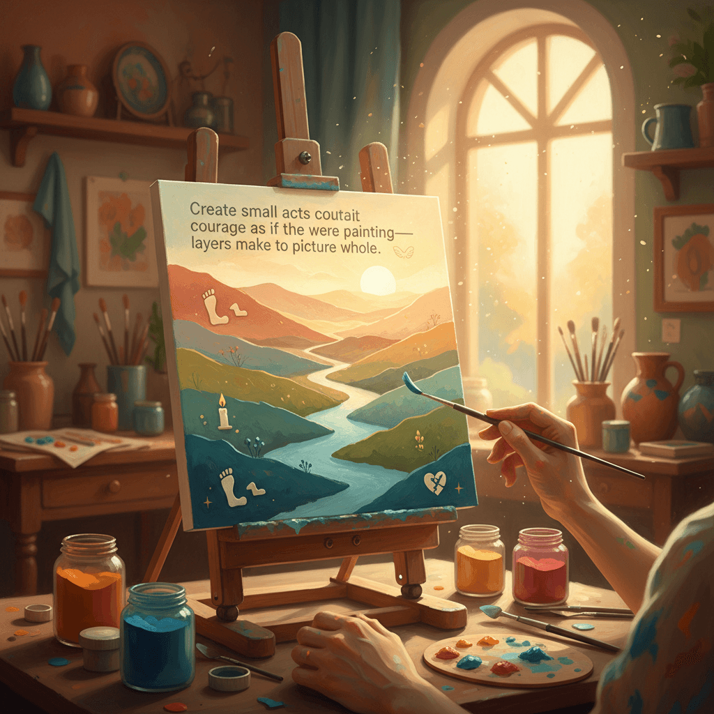 Create small acts of courage as if you were painting—layers make the picture whole. — Leonardo da Vinci