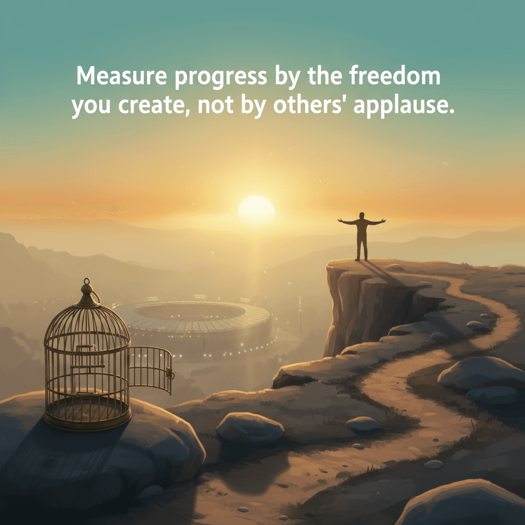 Measure progress by the freedom you create, not by others' applause. — Amartya Sen