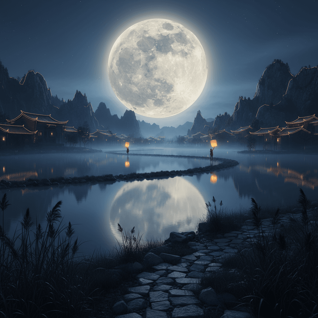 "May we all be blessed with longevity, and though a thousand miles apart, share the beauty of this moon together." — Su Shi