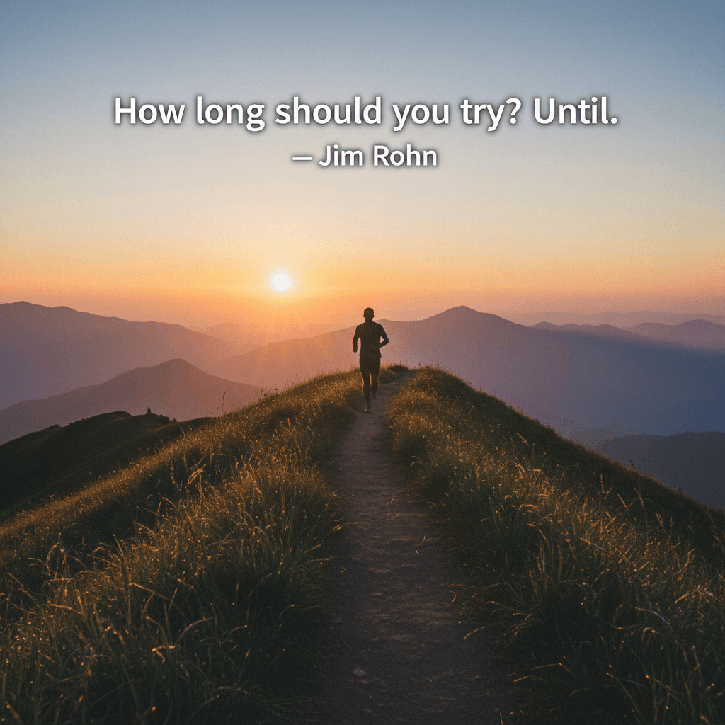 How long should you try? Until. — Jim Rohn