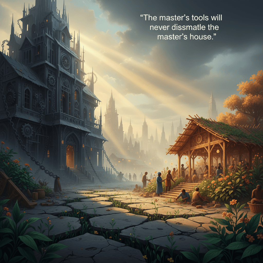 Más allá de las herramientas del amo Las herramientas del amo nunca desmantelarán la casa del amo. — Audre Lorde