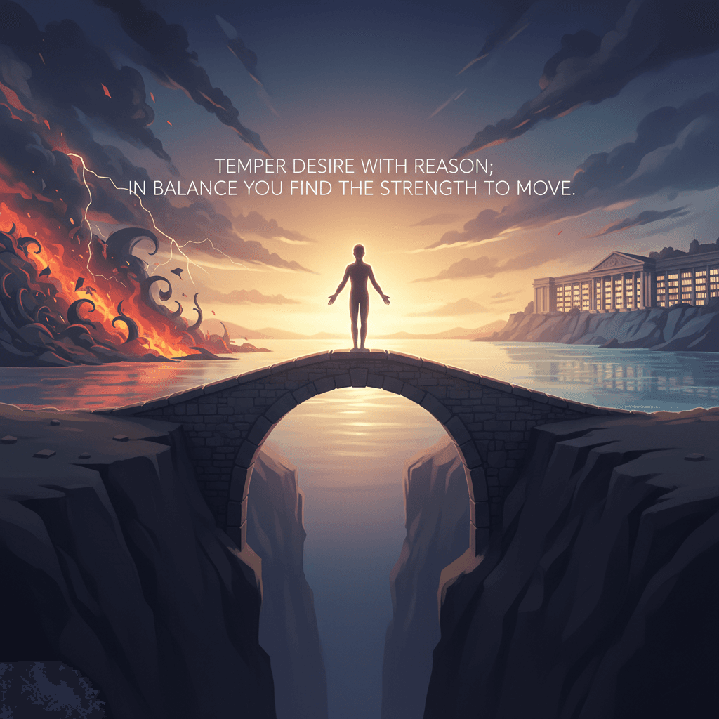 Balancing Desire and Reason for Inner Strength Temper desire with reason; in balance you find the strength to move. — Seneca