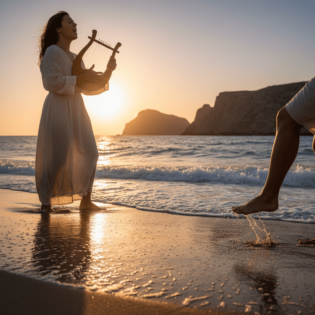 Canta lo que harás, luego deja que tus pies marquen el compás. — Safo