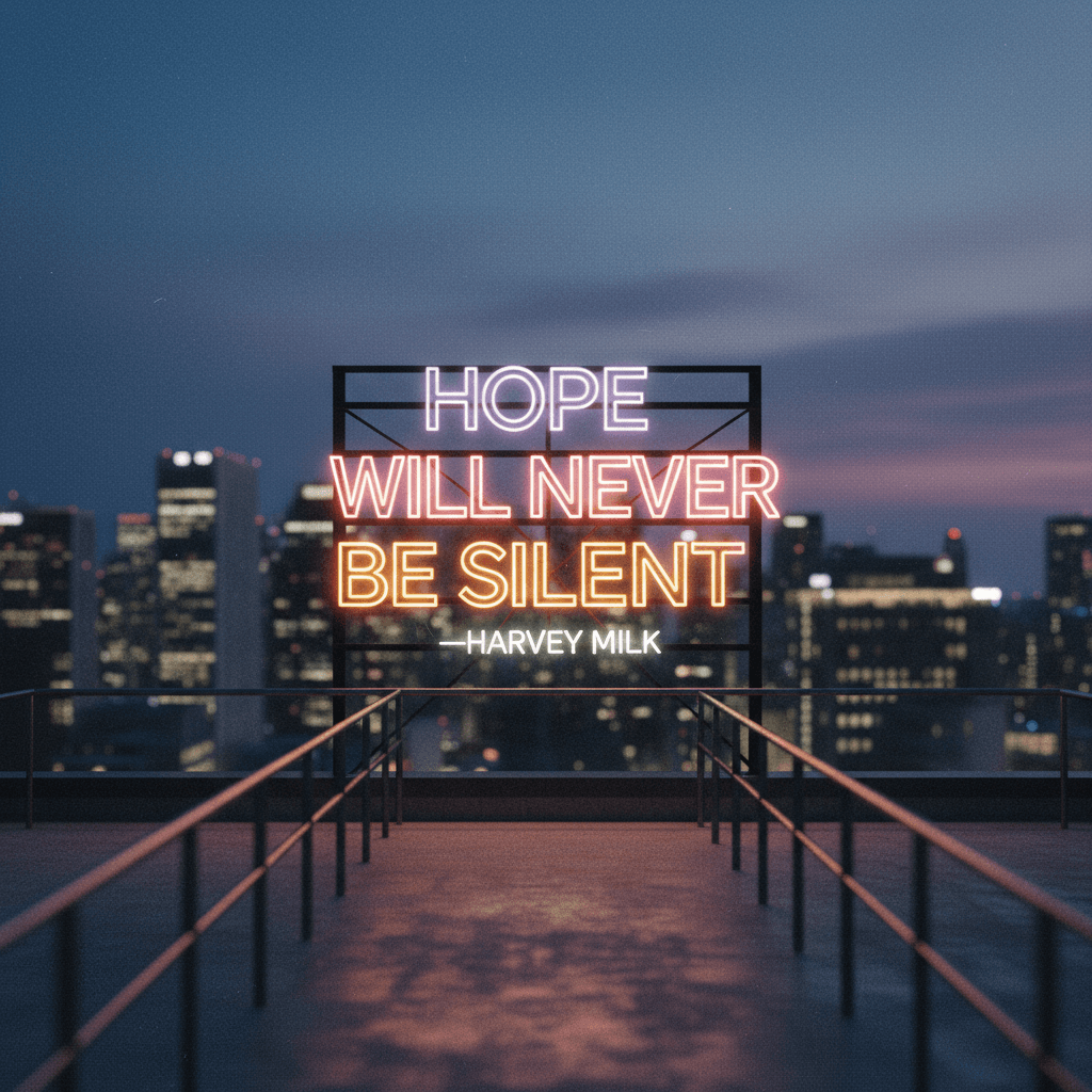 Hope will never be silent. — Harvey Milk