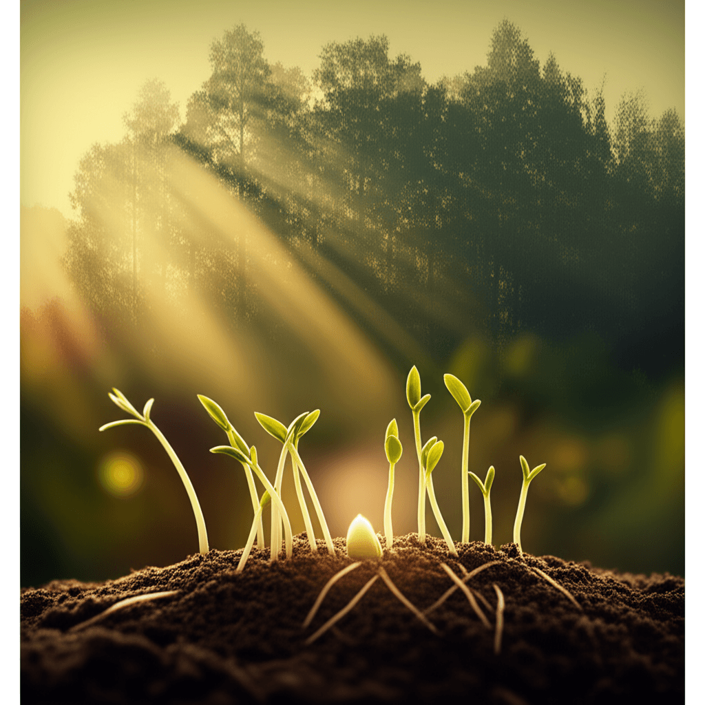 El bosque que nace de una bondad valiente Siembra una semilla valiente de bondad y contempla cómo surge un bosque. — Rabindranath Tagore