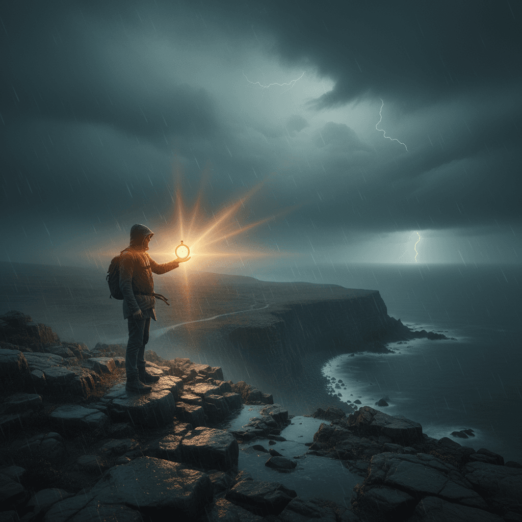 Carry hope like a compass; let it point you through fog and storm. — Rabindranath Tagore