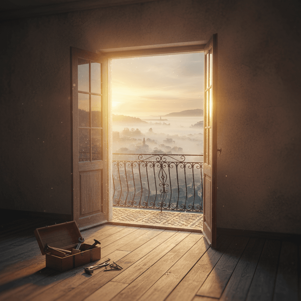 Turn a closed door into a window, then climb through it and build a balcony. — Pablo Neruda