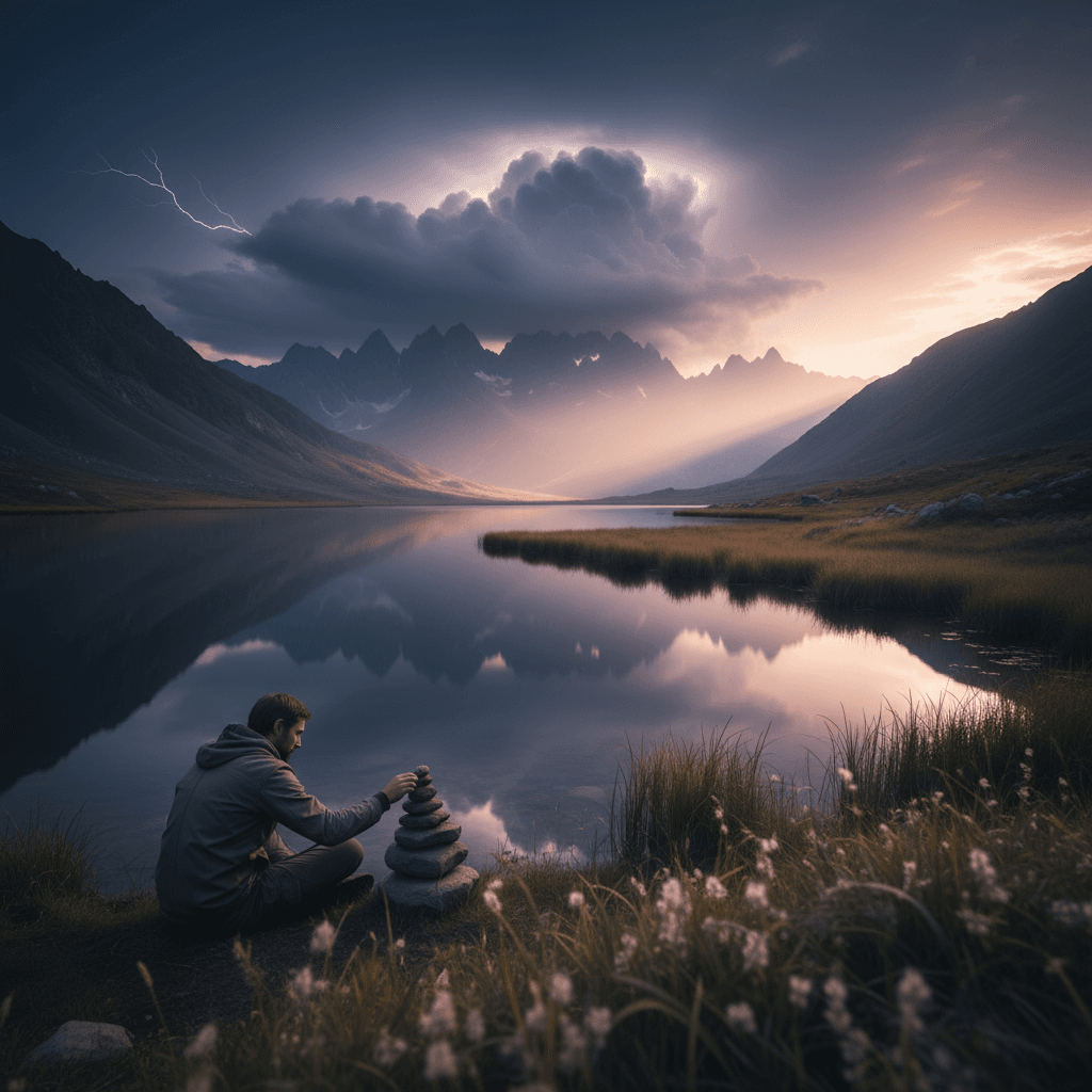 La determinación serena puede rehacer una vida de manera más completa que los planes estruendosos. — Marco Aurelio