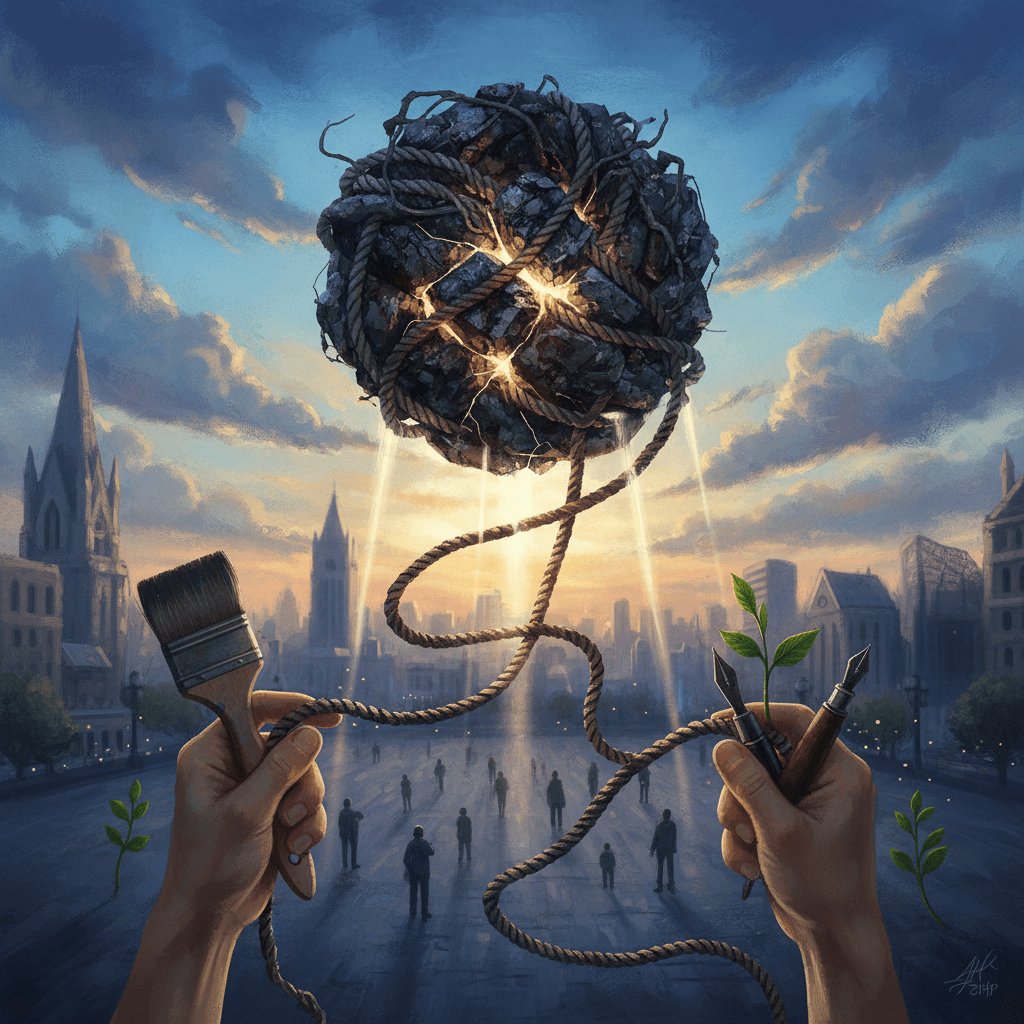 Keep striking at the knot of injustice with steady, imaginative hands. — James Baldwin