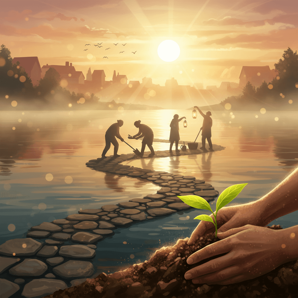 Make your days a poem of deeds; beauty lives where the heart takes action — Rabindranath Tagore