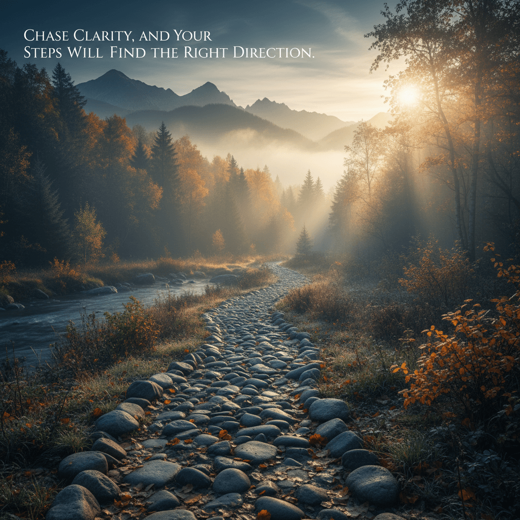 Persigue la claridad, y tus pasos encontrarán la dirección correcta. — Haruki Murakami