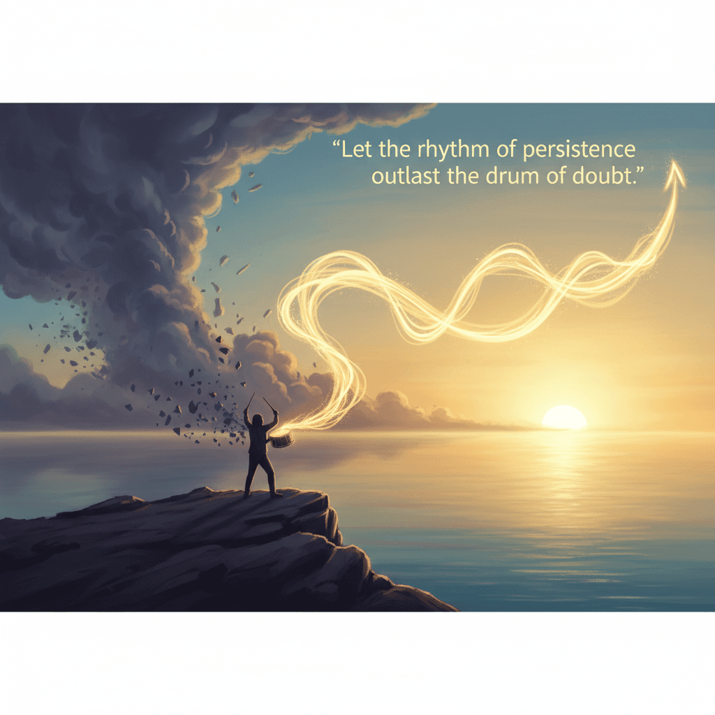 Let the rhythm of persistence outlast the drum of doubt. — Sappho