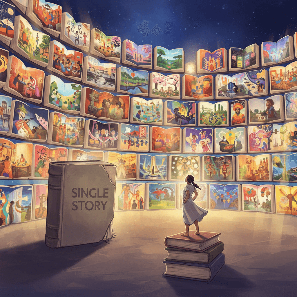 The problem with stereotypes is not that they are untrue, but that they are incomplete. They make one story become the only story. — Chimamanda Ngozi Adichie