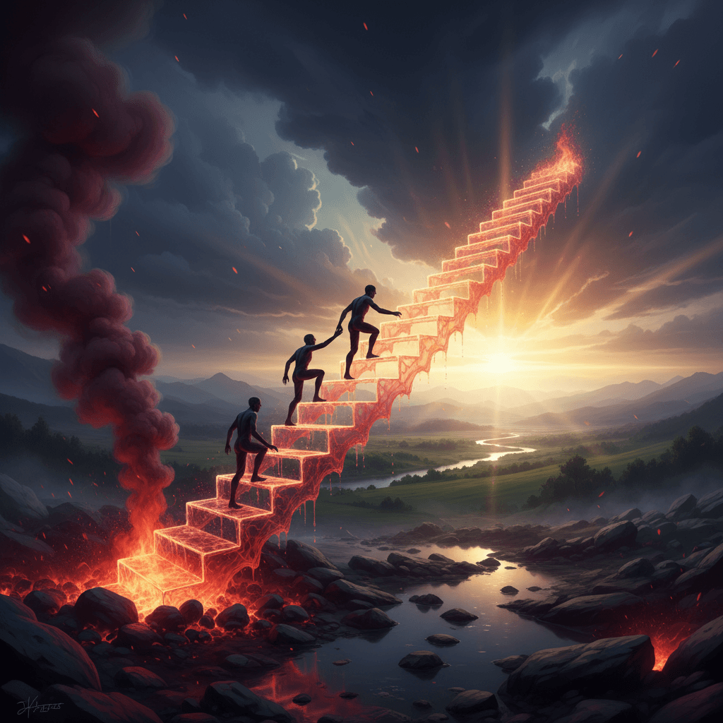 Transforma tu ira en una escalera; asciende y lleva a otros a un lugar más luminoso. — Frederick Douglass