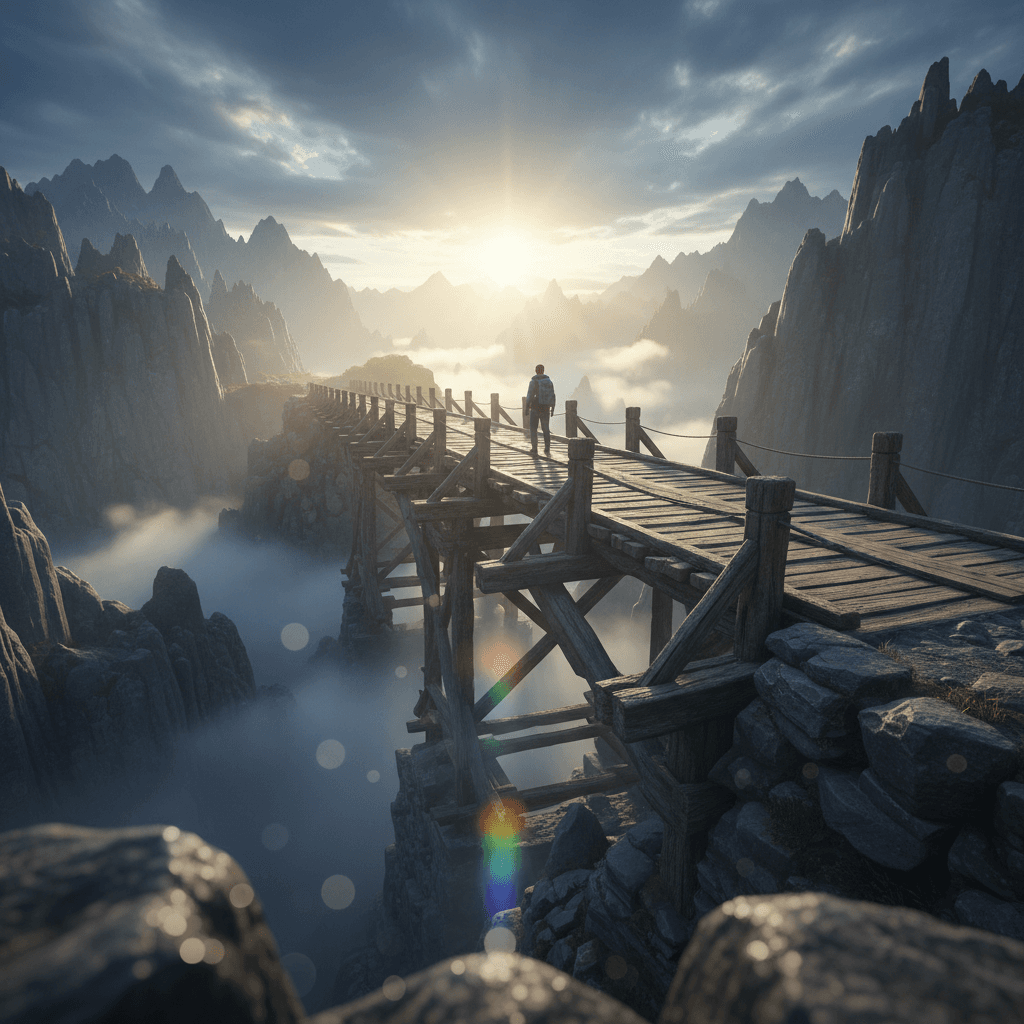 Build a bridge of resolve and walk across it one brave step at a time. — Pablo Neruda