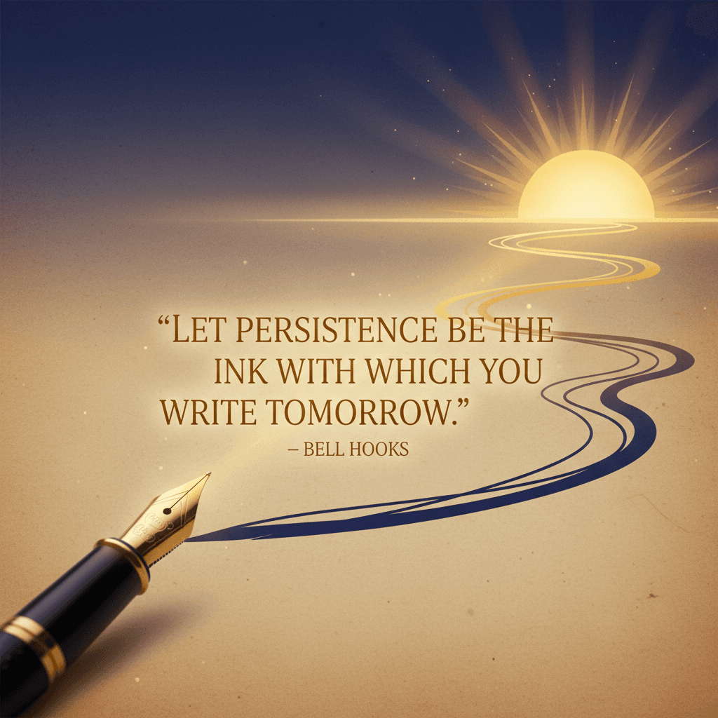 Let persistence be the ink with which you write tomorrow. — bell hooks