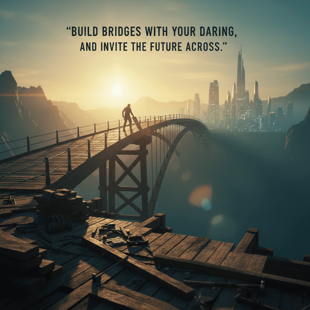 Build bridges with your daring, and invite the future across. — Paulo Coelho