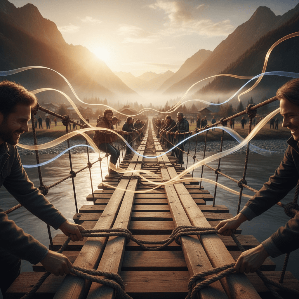 Build bridges with words and hands; meaning grows where people meet. — Kahlil Gibran