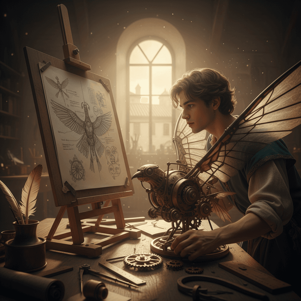 观察、想象,然后行动——当思想与行动相遇时,发明便开始——列奥纳多·达·芬奇