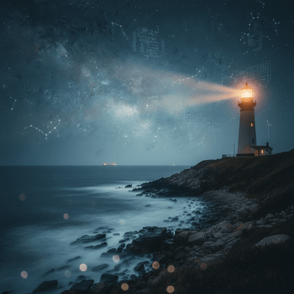 Let your imagination be a lighthouse: steady, bright, and guiding ships home. — Ada Lovelace