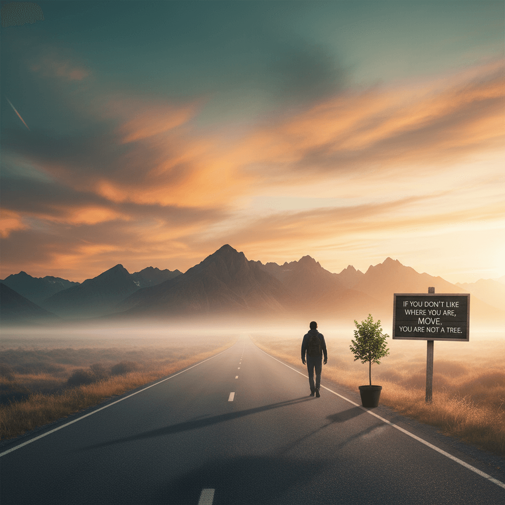 If you don't like where you are, move. You are not a tree. — Jim Rohn