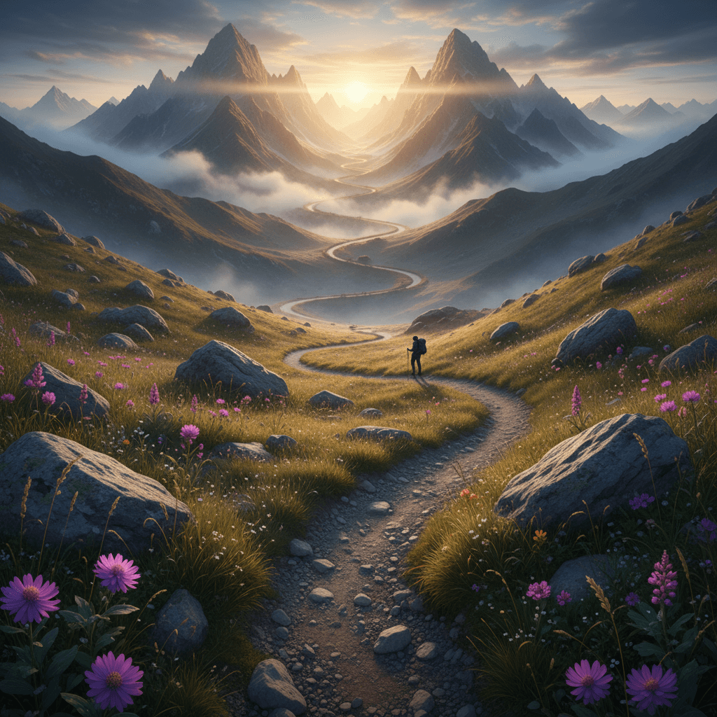 Cuando haces un poco de espacio en tu día para el propósito, las montañas se convierten en caminos. — Paulo Coelho