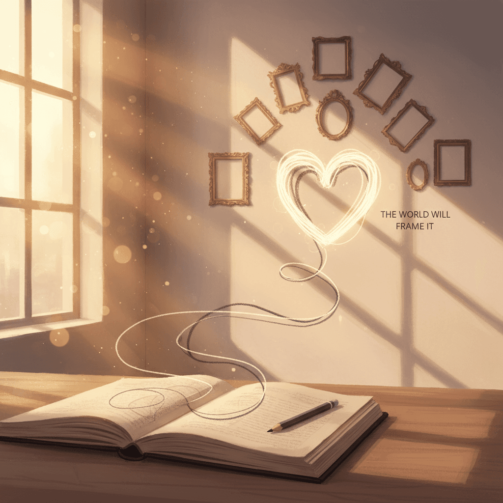 Haz la obra que tu corazón esboza y el mundo la enmarcará. — Elizabeth Gilbert