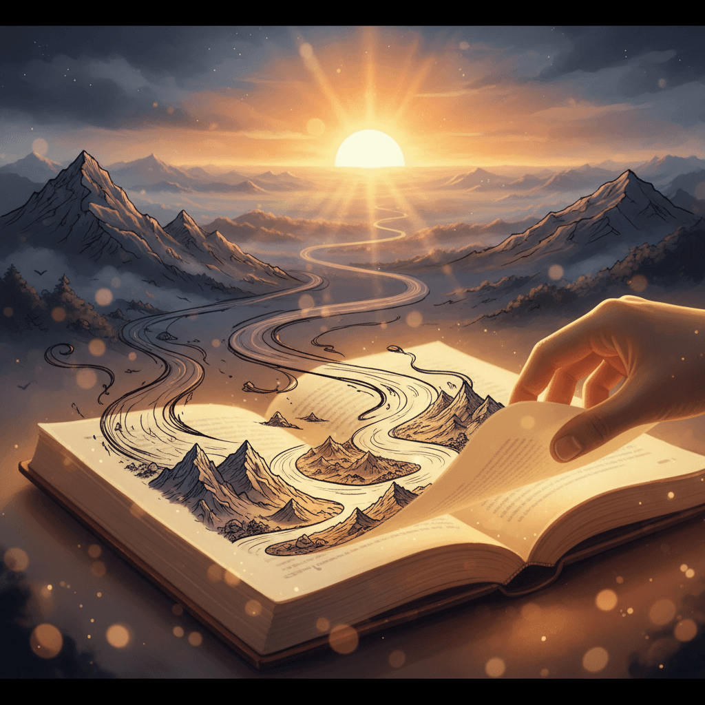 Pasar la página: temor, valentía y audacia Pasa la página con temor y valentía; cada nueva línea hace la historia más audaz. — Rumi